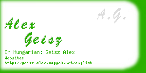 alex geisz business card